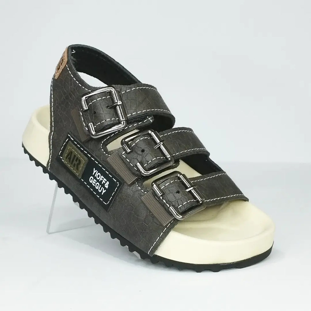 Boys' Rugged Triple-Strap Textured Sandals