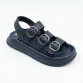 Boy's Sleek Triple-Buckle Sandals