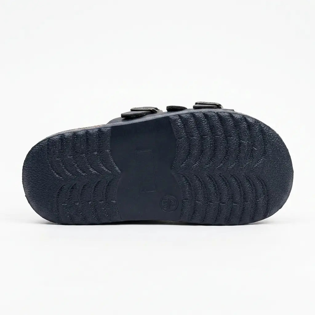 Boy's Sleek Triple-Buckle Sandals