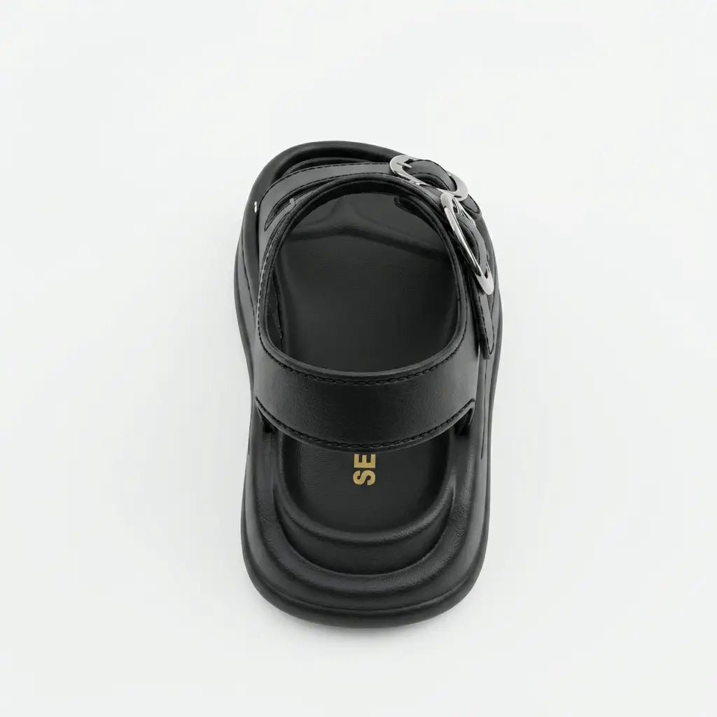 Boy's Sleek Triple-Buckle Sandals
