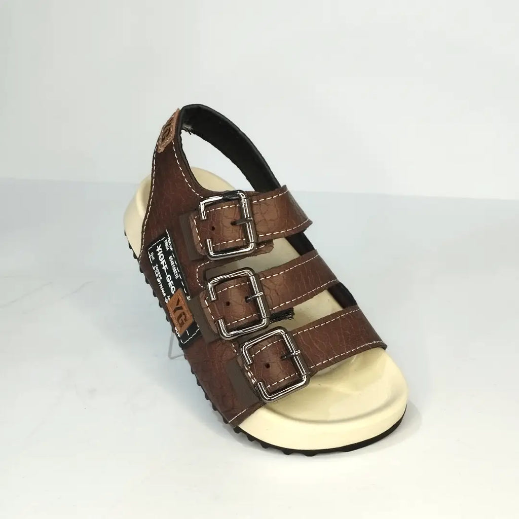 Boys' Rugged Triple-Strap Textured Sandals
