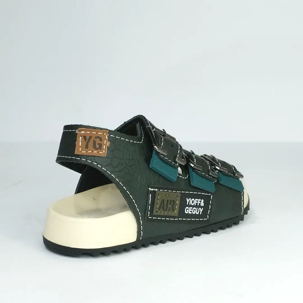 Boys' Rugged Triple-Strap Textured Sandals
