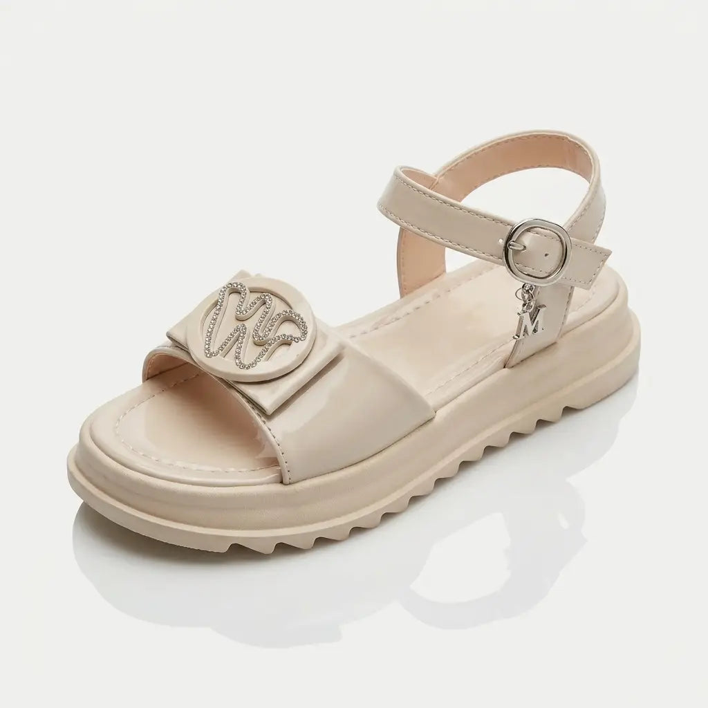 Girls' Glossy Modern Sandals