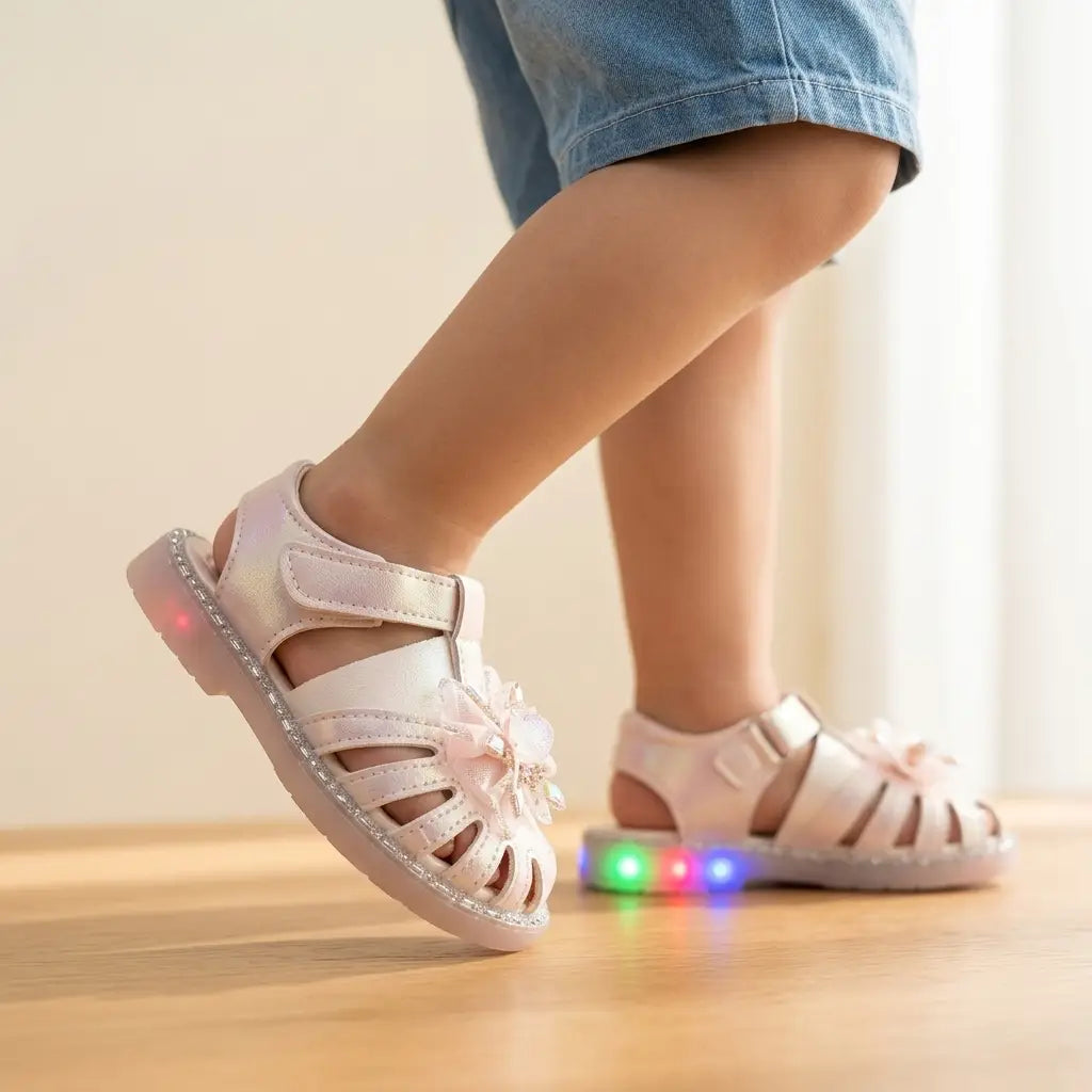 Kids' Floral LED Light-up Sandals