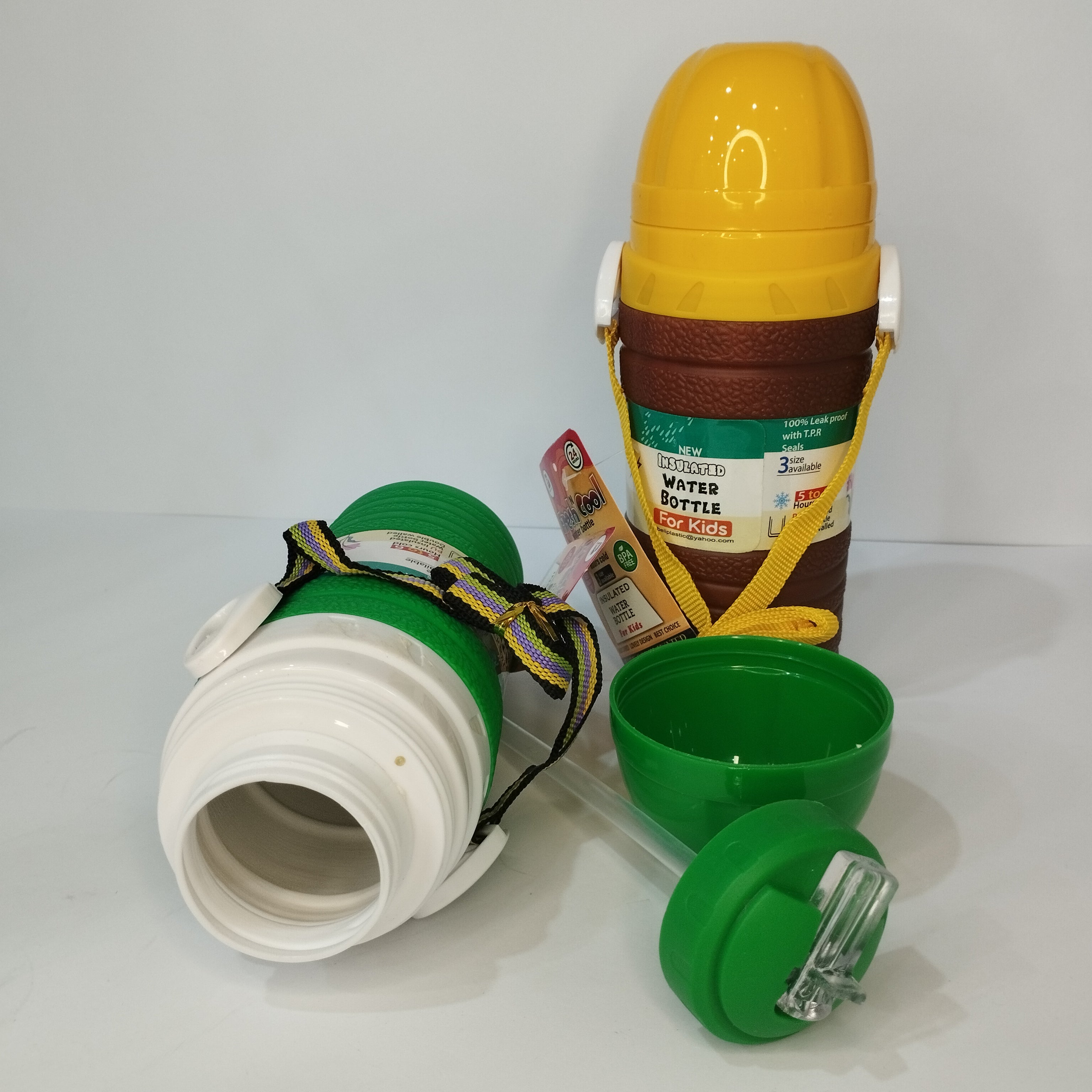 Kids' Durable insulated School Water Bottle with Carrying Strap