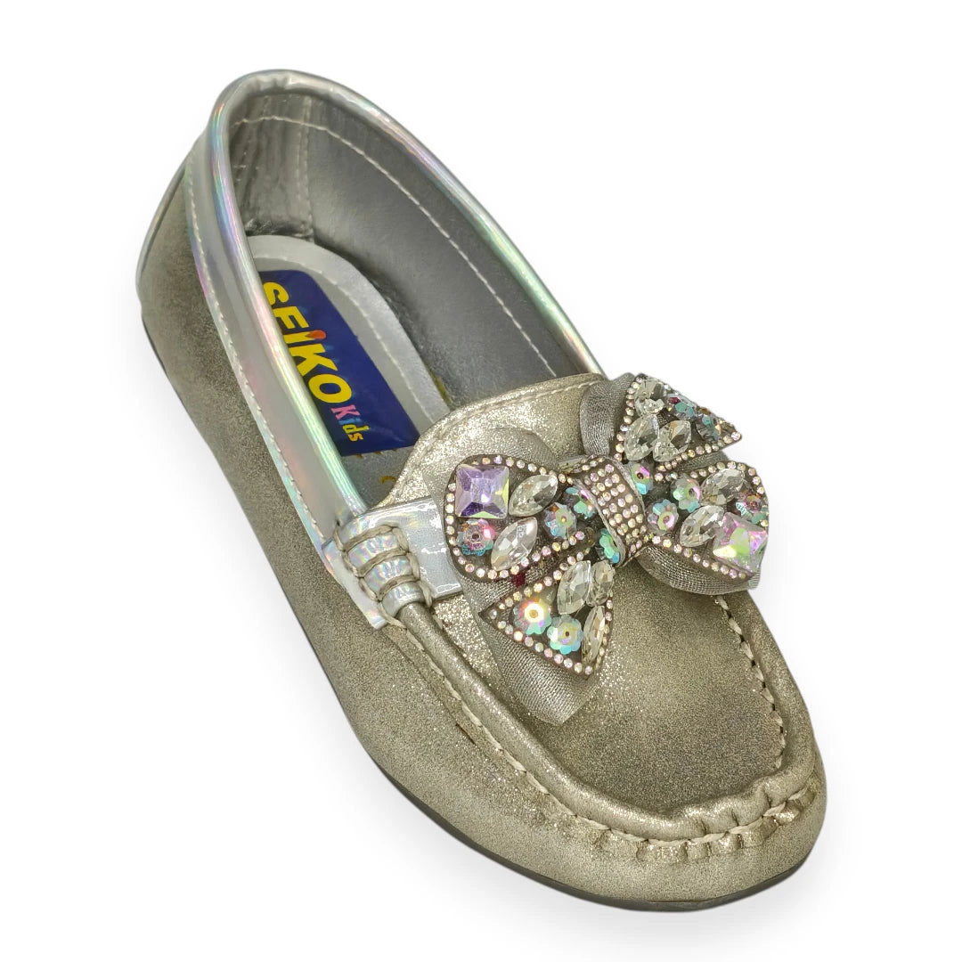 Girls Kids' Glitter Rhinestone Bow Girls' Loafers