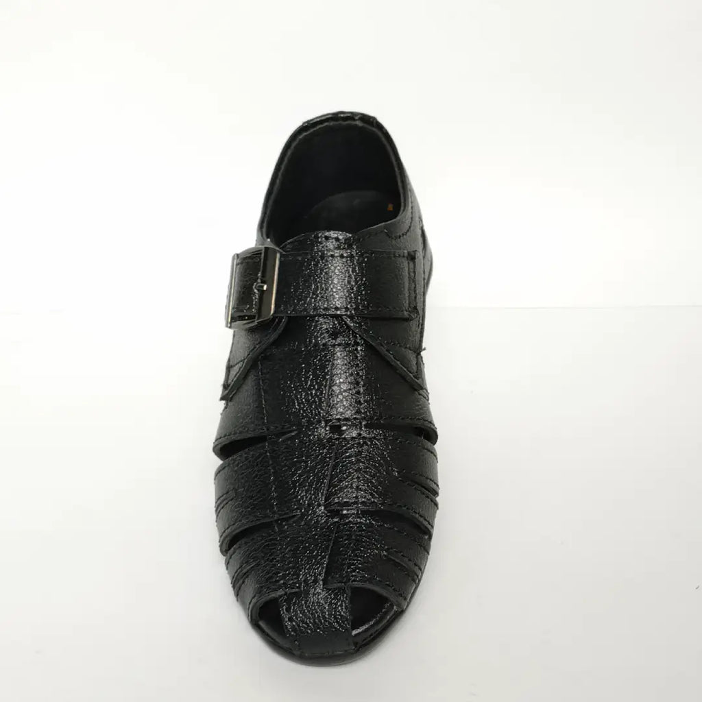 Boys' Formal Closed-Toe Sandals with Buckle Strap