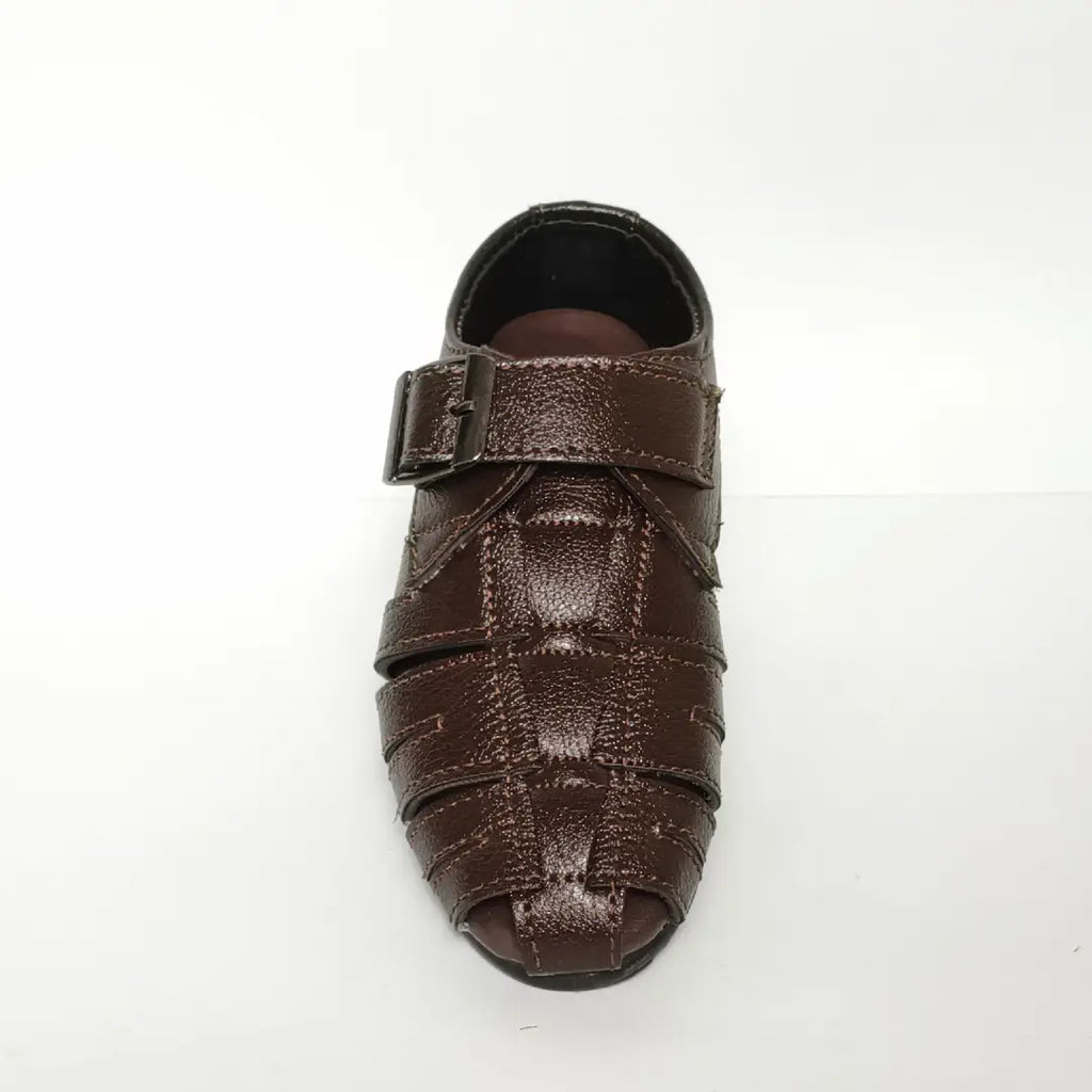 Boys' Formal Closed-Toe Sandals with Buckle Strap