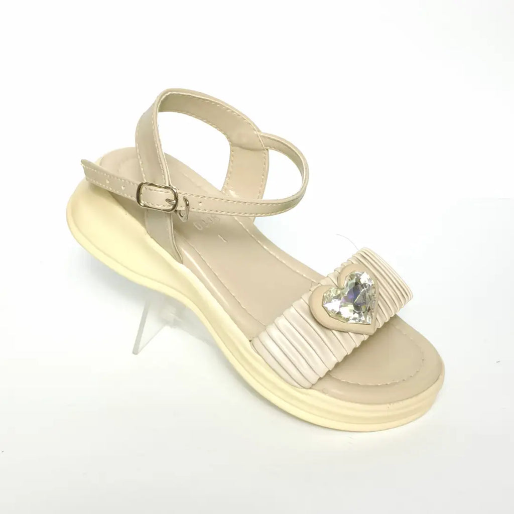 Kids' Embellished Heart Open-Toe Casual & Party Sandals