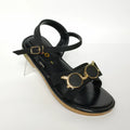 Girls' Lightweight Open-Toe Casual & Party Sandals with Gold Trim