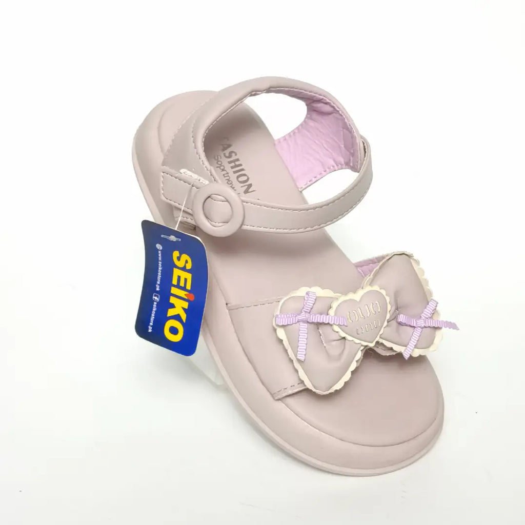 Girls' Cute Heart Bow Ankle Strap Comfort Sandals