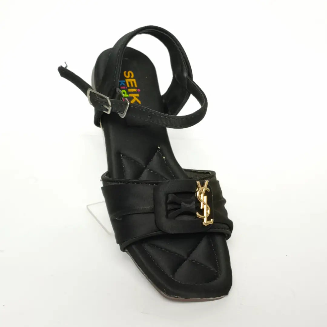 Girls' YSL Lightweight Quilted Comfort Open-Toe Party Sandals