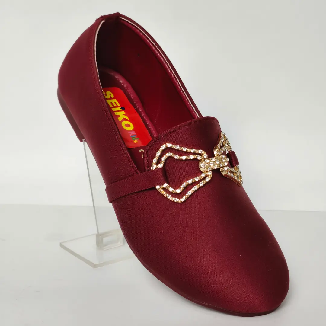 Girls' Rhinestone Buckle Slip-On Flat Shoes