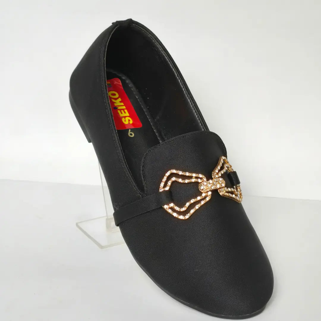 Girls' Rhinestone Buckle Slip-On Flat Shoes