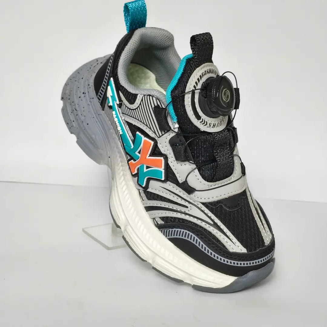 Kids' Futuristic Dial-Lace Sports Sneakers