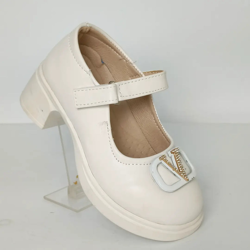Girls' Fancy Buckle Heel loafers chester – Party Heel Shoes