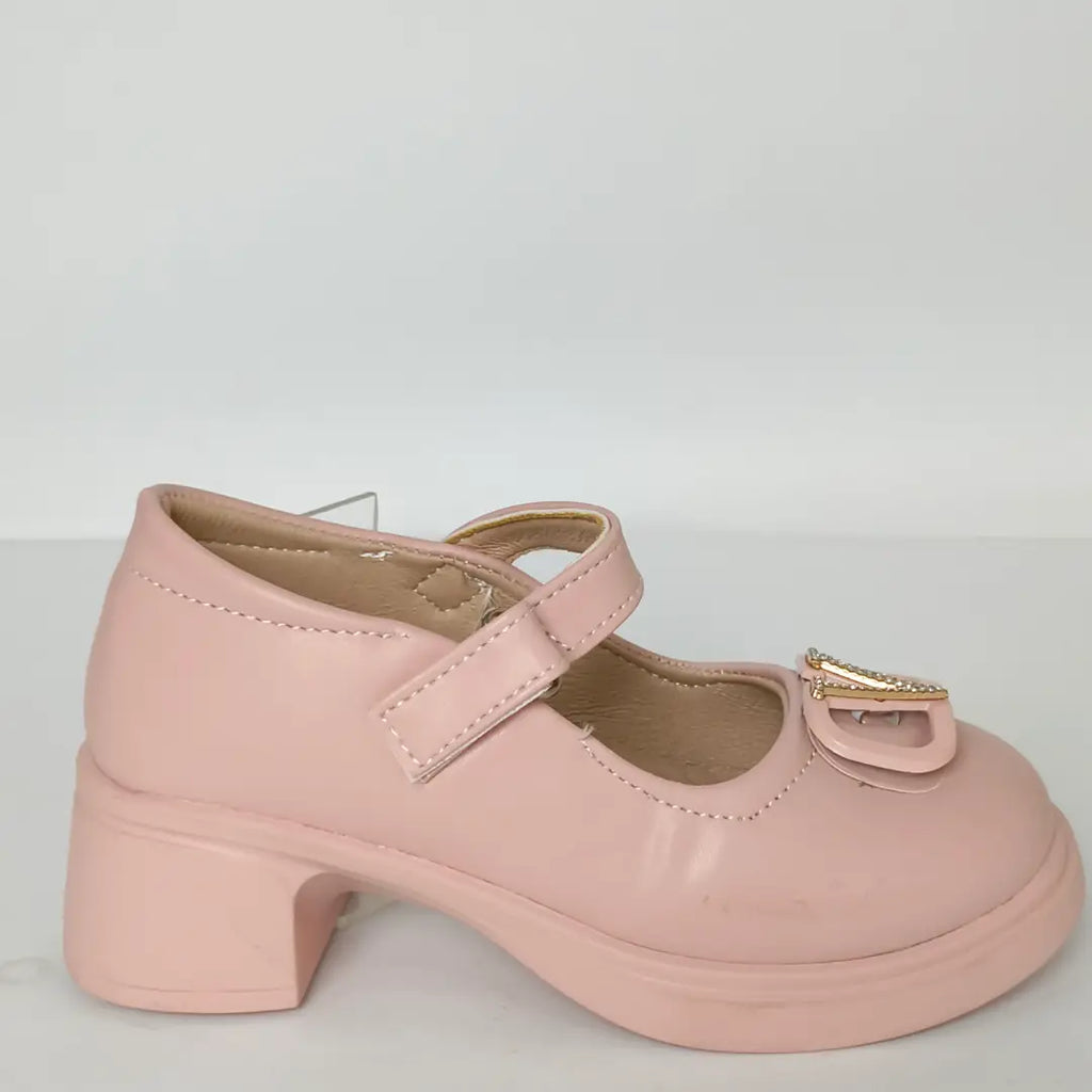 Girls' Fancy Buckle Heel loafers chester – Party Heel Shoes