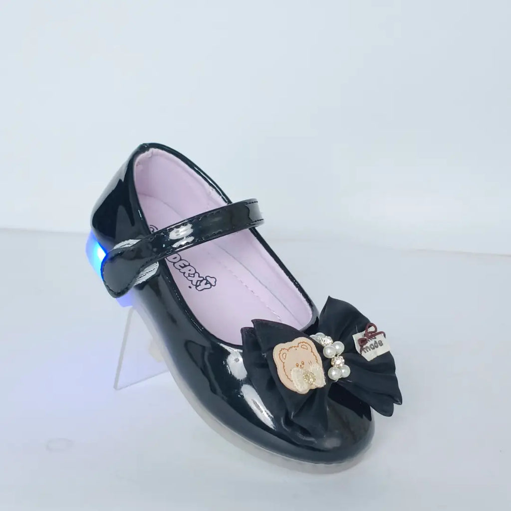 Girls' Patent Light-Up Chester – Bow Party Shoes