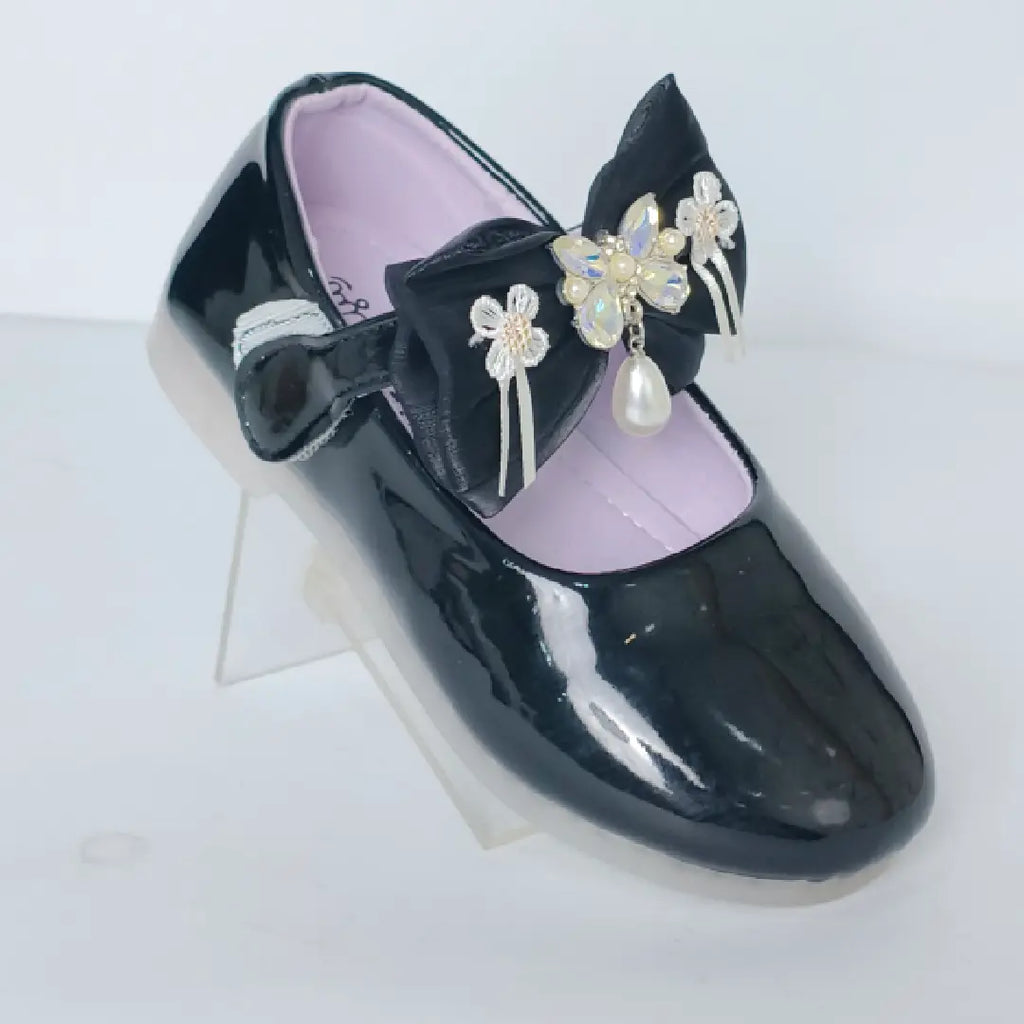 Girls' Butterfly Bow Patent Chester – Fancy Party Shoes