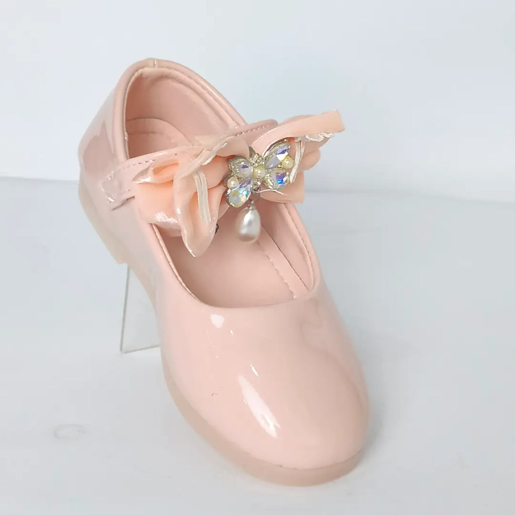 Girls' Butterfly Bow Patent Chester – Fancy Party Shoes