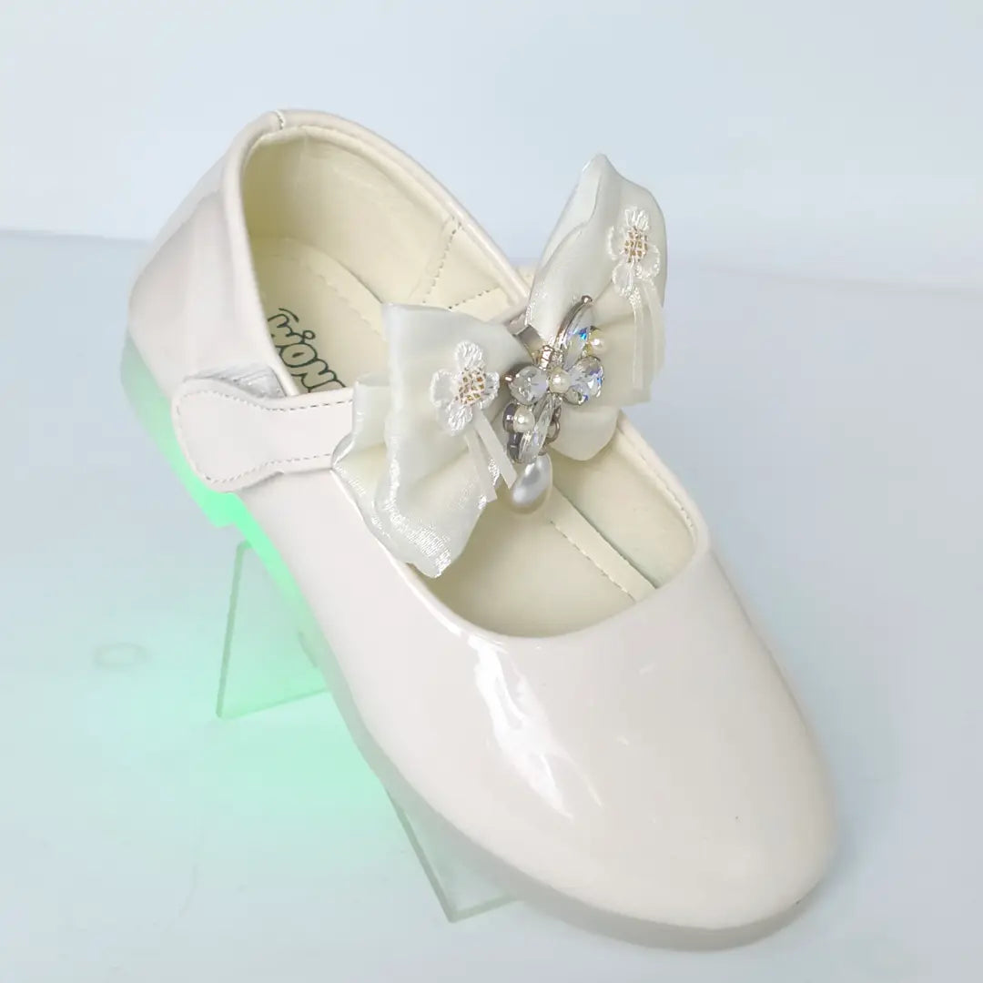 Girls' Butterfly Bow Patent Chester – Fancy Party Shoes