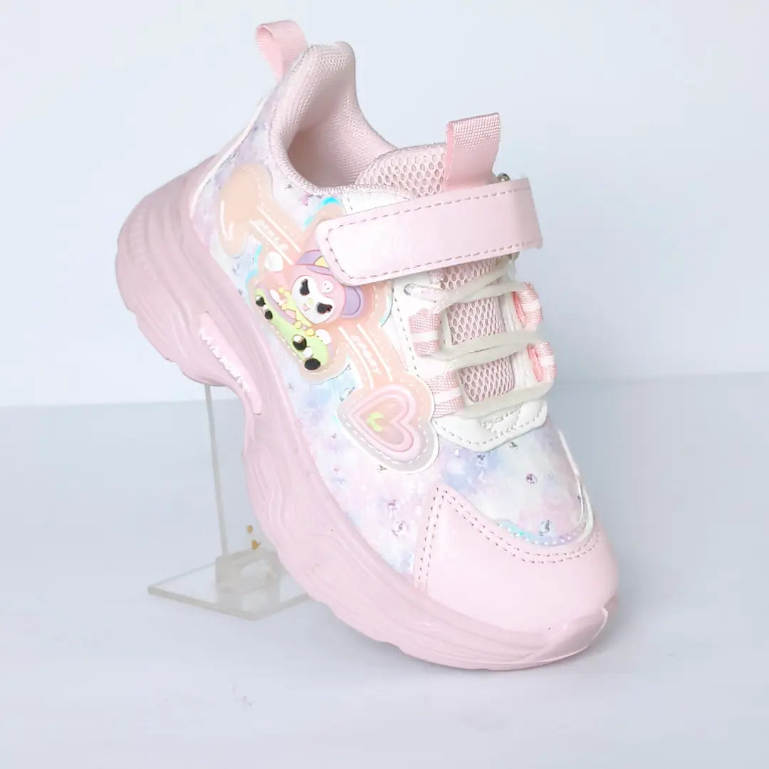 Girls' Cute Pink Chunky Sneakers – Cartoon Shoes