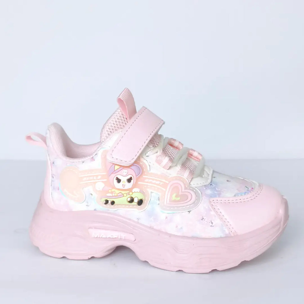 Girls' Cute Pink Chunky Sneakers – Cartoon Shoes