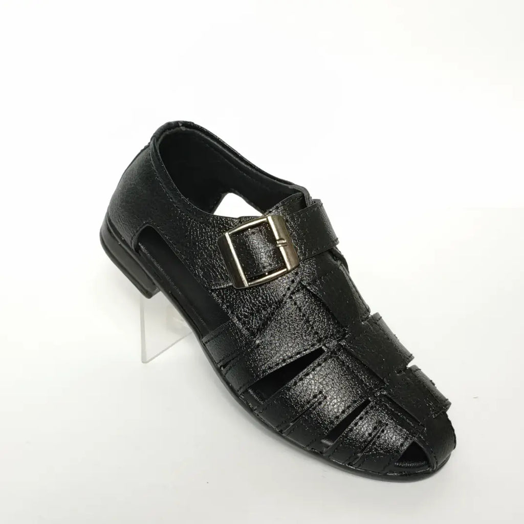 Boys' Formal Closed-Toe Sandals with Buckle Strap