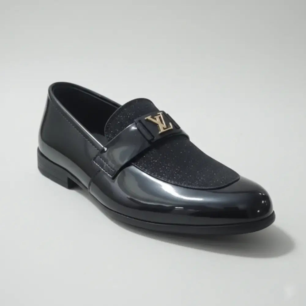 Kids Black Patent Loafer Shoes – Party Wear Formal Shoes for Boys