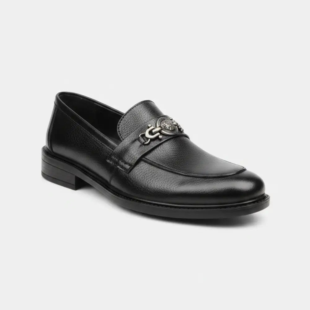 Kids Black Formal Loafer Shoes for boys