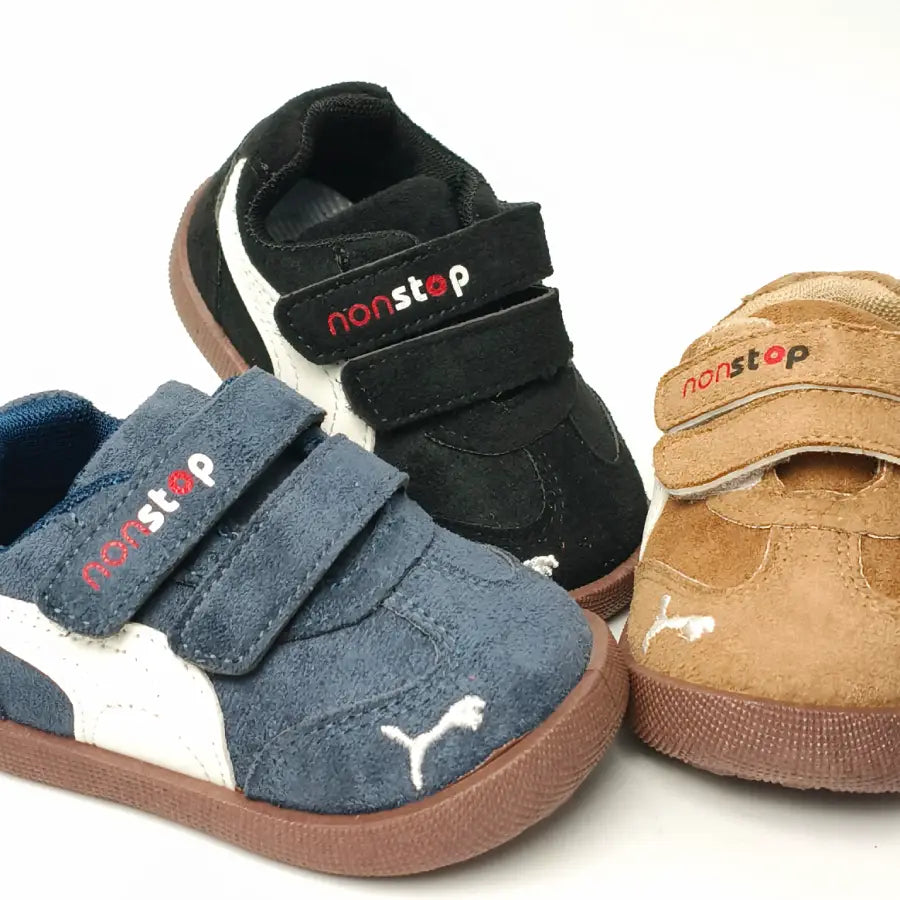 kids Suede Double Velcro Sneakers - Jogger