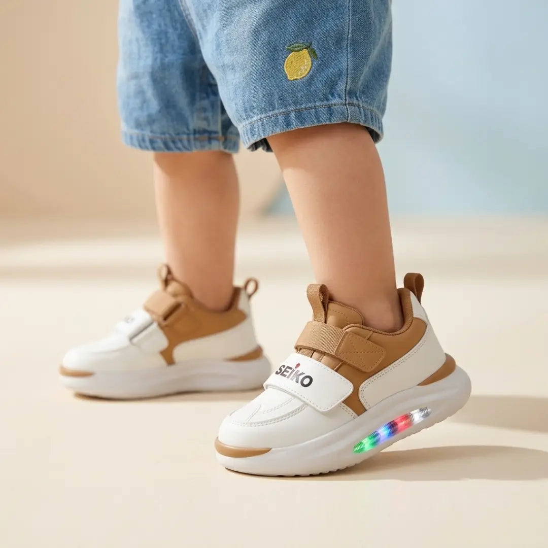 Kids’ LED Light-Up Sport Sneakers with Velcro Strap