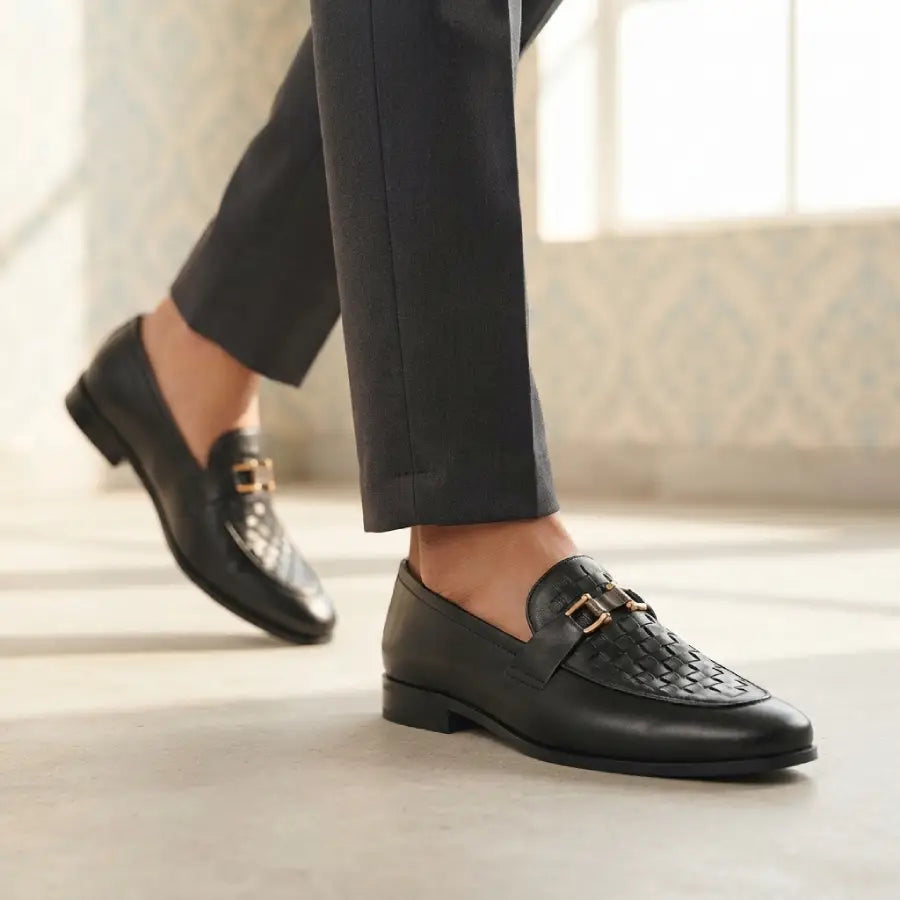 Men's Black & Brown Loafers