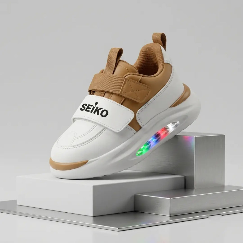 Kids’ LED Light-Up Sport Sneakers with Velcro Strap