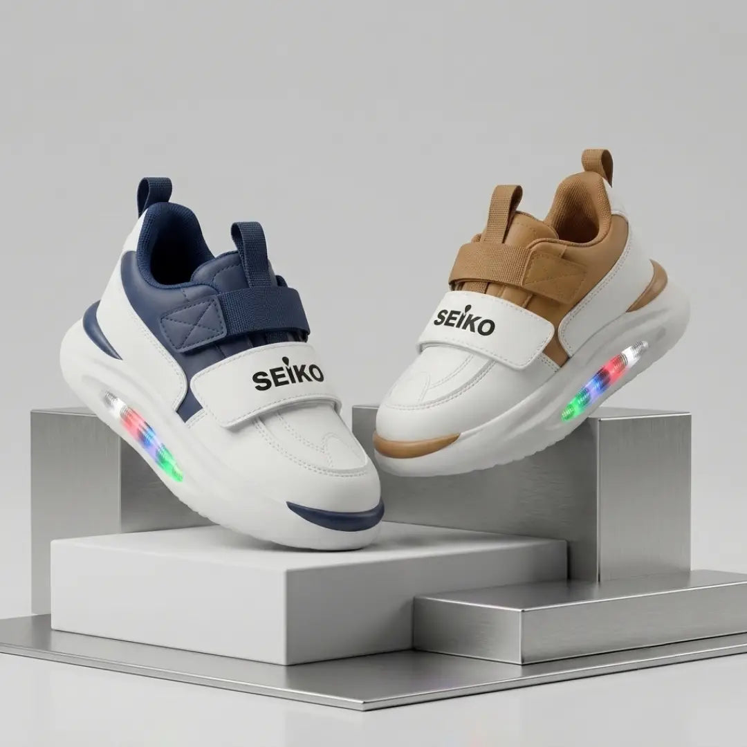 Kids’ LED Light-Up Sport Sneakers with Velcro Strap