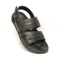 Men's Black Sandals with Adjustable Back Strap