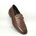 Men's Brown Formal Loafers with Buckle