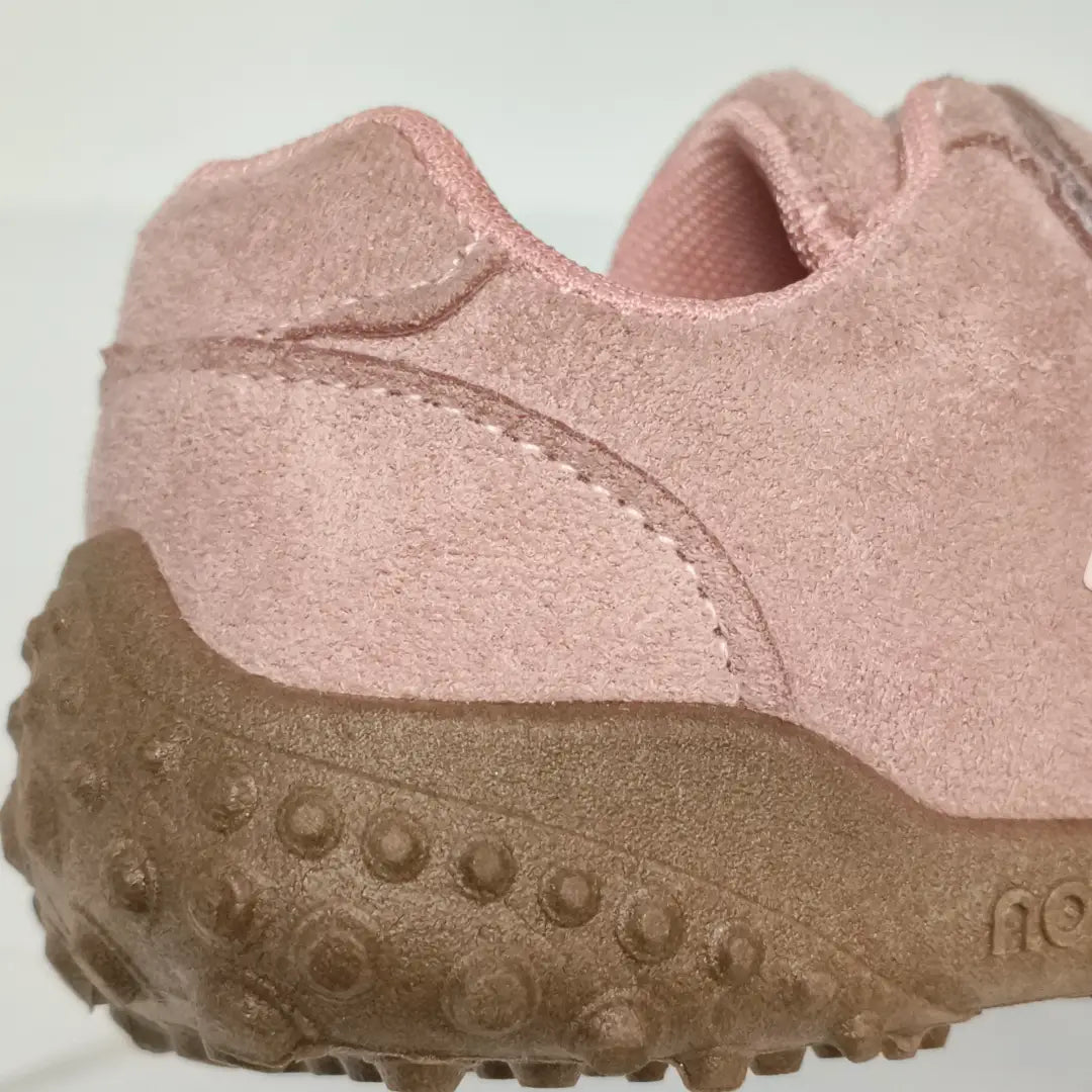 Kids' Pink Suede Velcro Sneakers