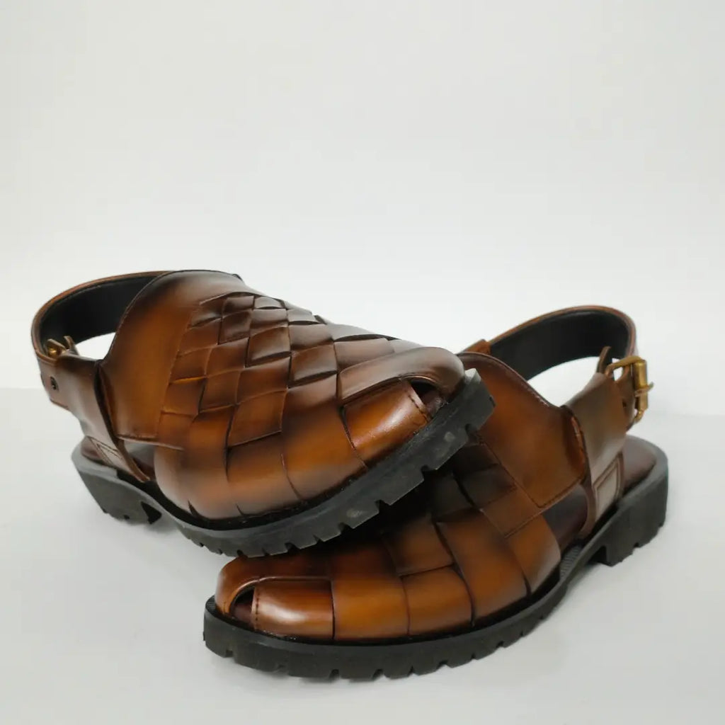 Men's Premium Leather finished Peshawari Chappal