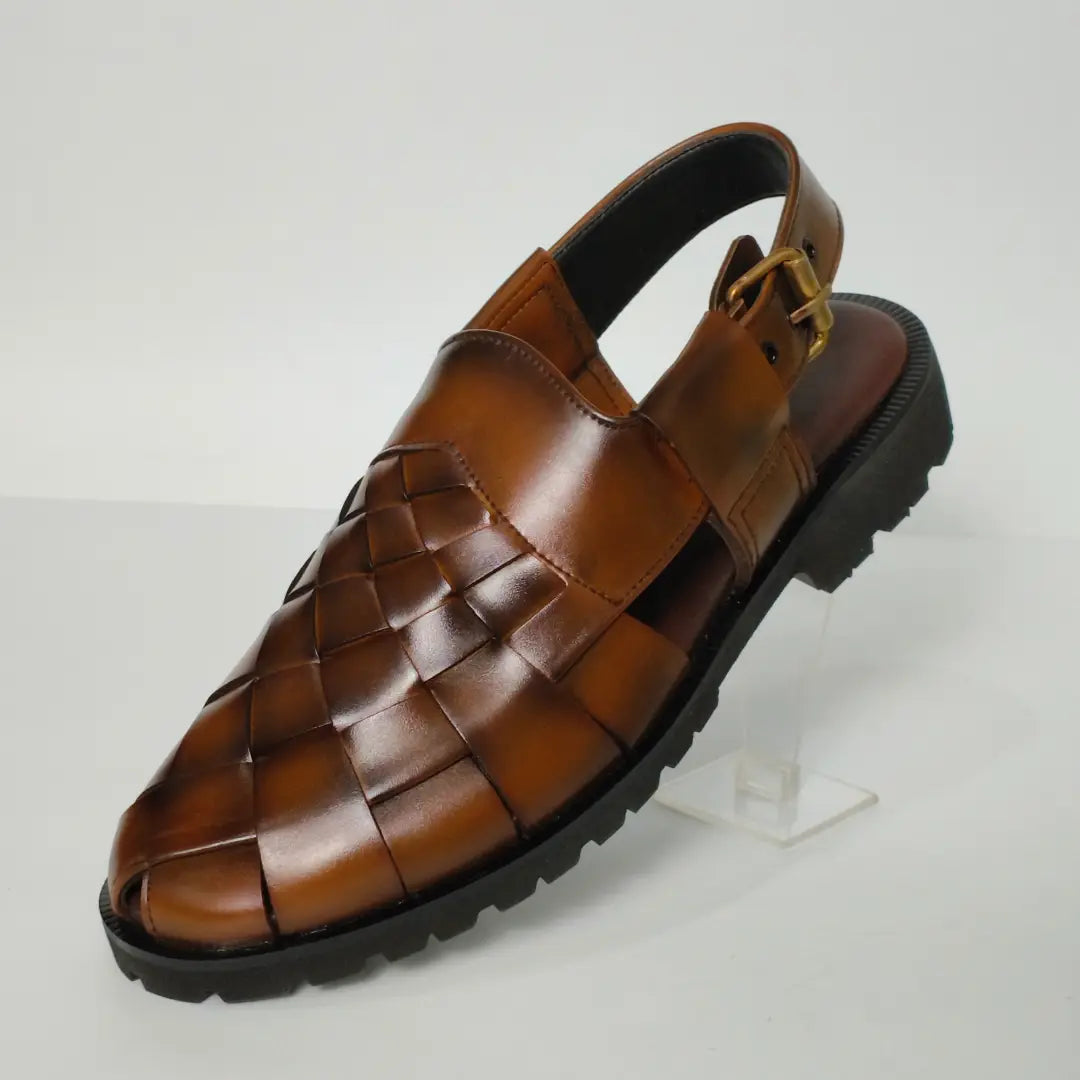 Men's Premium Leather finished Peshawari Chappal
