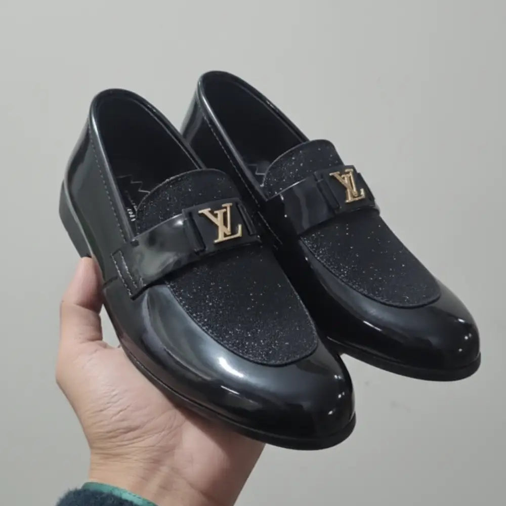 Kids Black Patent Loafer Shoes – Party Wear Formal Shoes for Boys