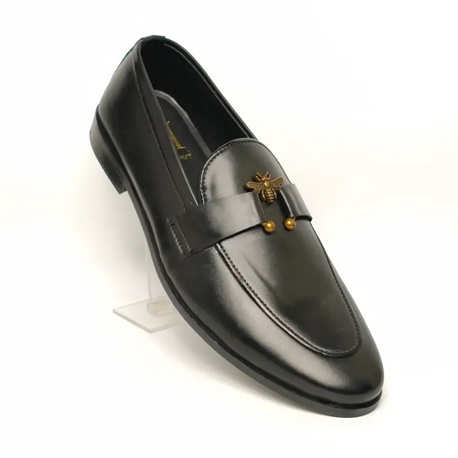 Men's  Formal Loafers with Antique Bee Emblem