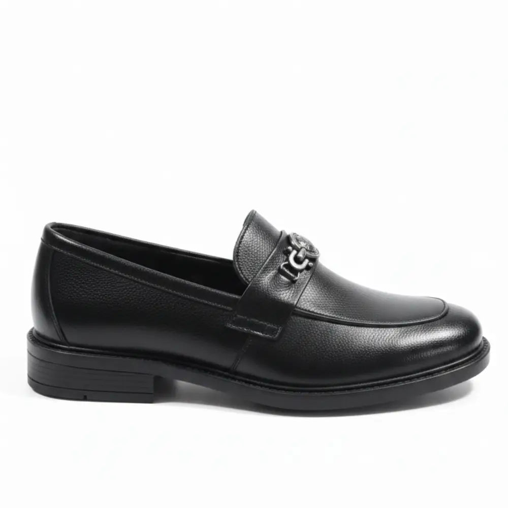 Kids Black Formal Loafer Shoes for boys