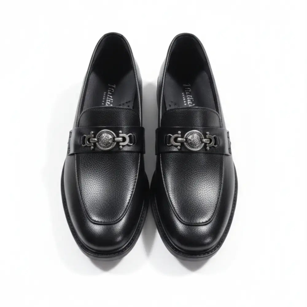 Kids Black Formal Loafer Shoes for boys