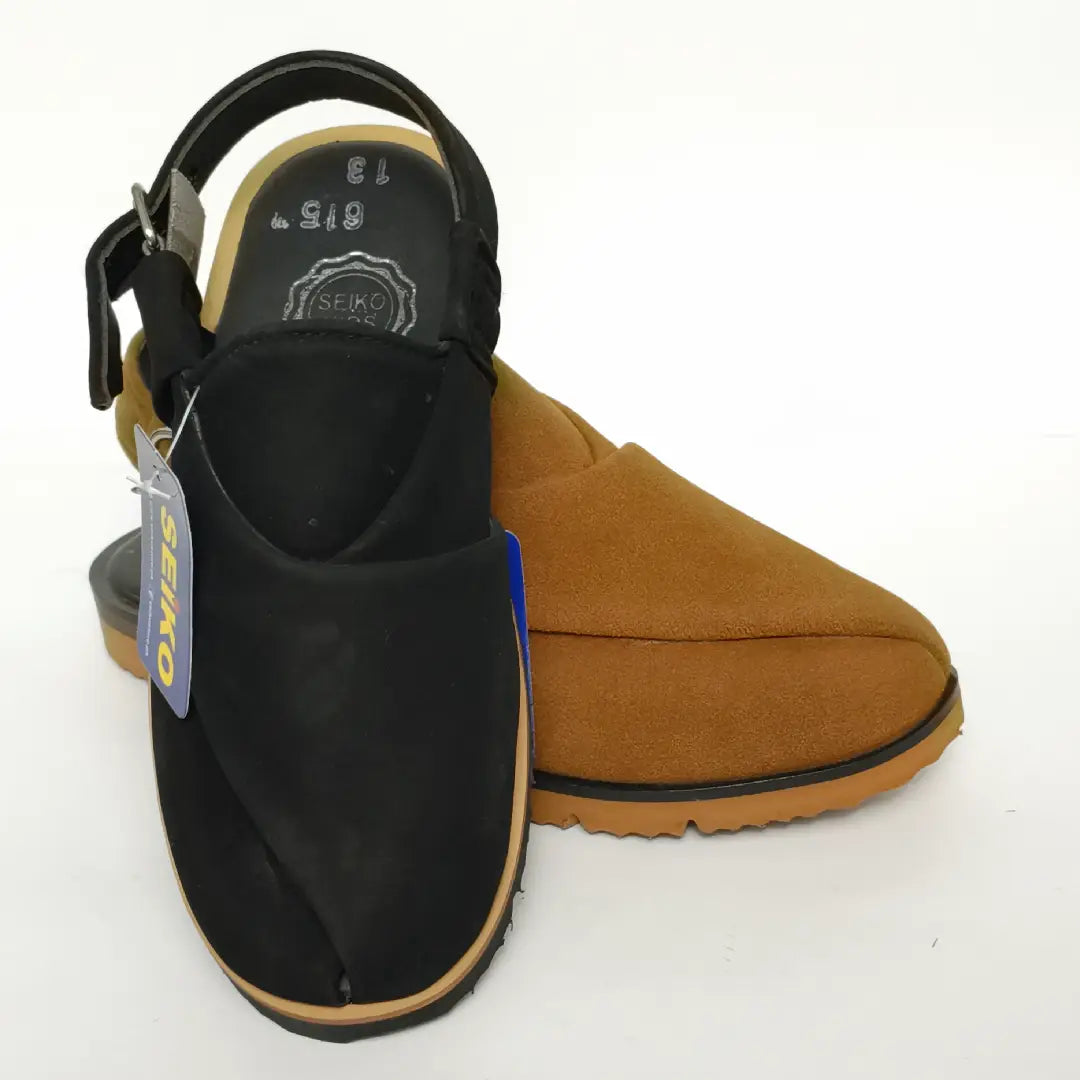 Kids' Lightweight Suede Peshawari Chappal with Adjustable Strap