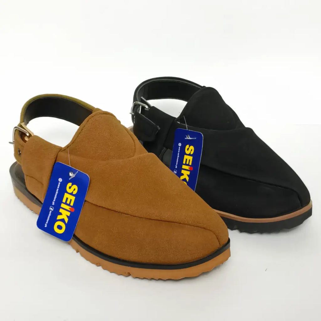 Kids' Lightweight Suede Peshawari Chappal with Adjustable Strap