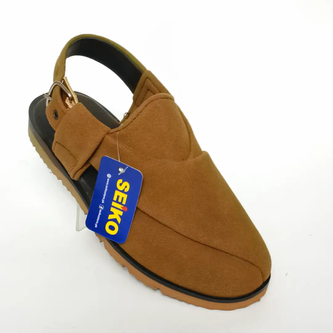 Kids' Lightweight Suede Peshawari Chappal with Adjustable Strap