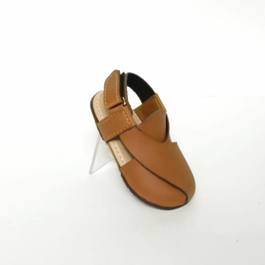 New born & kids' Lightweight Peshawari Chappal with Velcro Strap