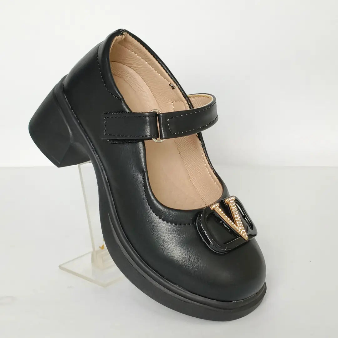 Girls' Fancy Buckle Heel loafers chester – Party Heel Shoes