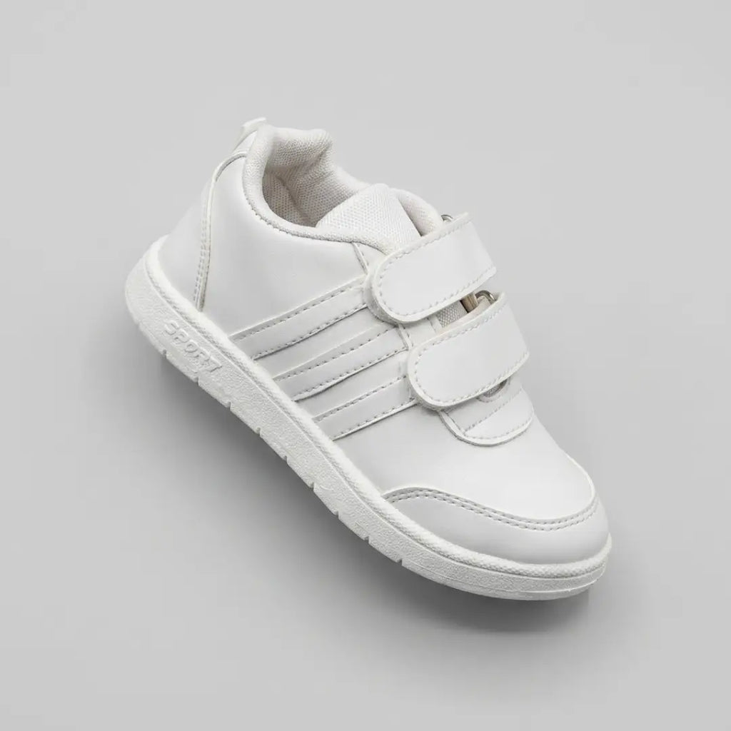 Boys White Sports School Shoes